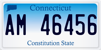 CT license plate AM46456