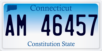 CT license plate AM46457