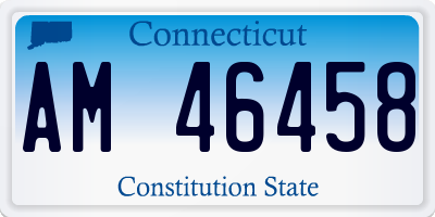 CT license plate AM46458