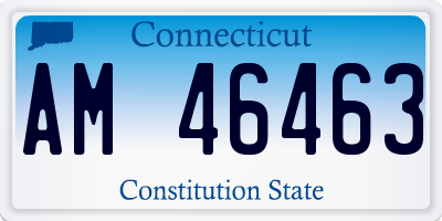 CT license plate AM46463