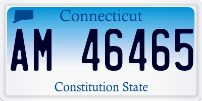 CT license plate AM46465