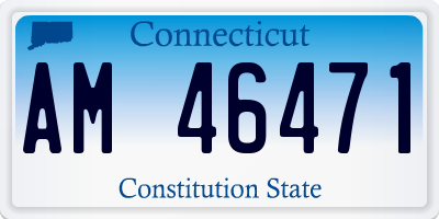 CT license plate AM46471