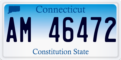 CT license plate AM46472
