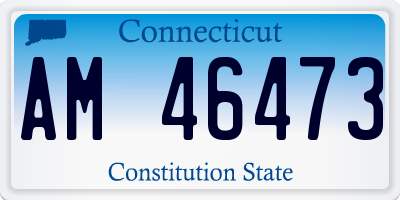 CT license plate AM46473