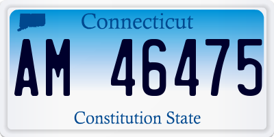 CT license plate AM46475