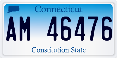 CT license plate AM46476