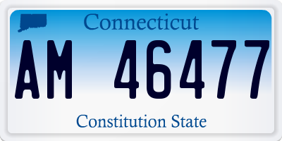 CT license plate AM46477
