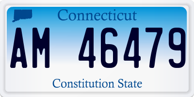 CT license plate AM46479