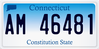 CT license plate AM46481
