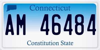 CT license plate AM46484