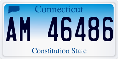CT license plate AM46486