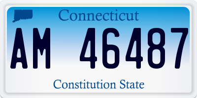 CT license plate AM46487