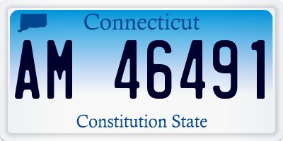 CT license plate AM46491