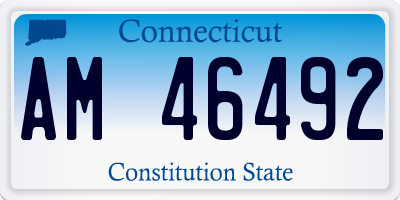 CT license plate AM46492
