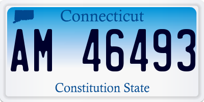 CT license plate AM46493