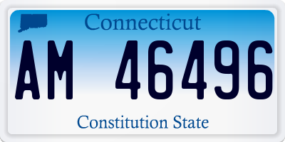 CT license plate AM46496