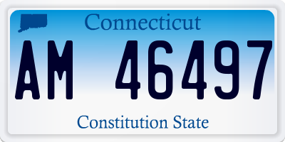 CT license plate AM46497