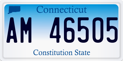 CT license plate AM46505