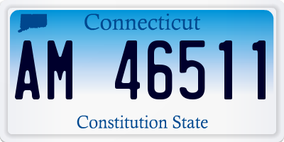 CT license plate AM46511