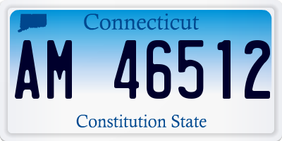 CT license plate AM46512