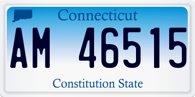 CT license plate AM46515