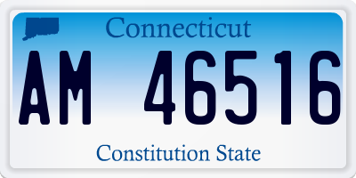 CT license plate AM46516