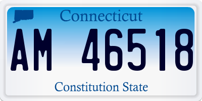 CT license plate AM46518