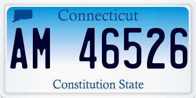CT license plate AM46526