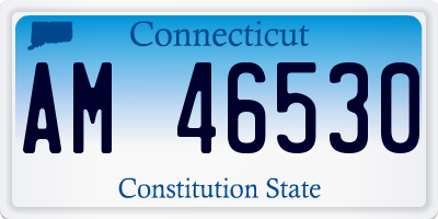 CT license plate AM46530