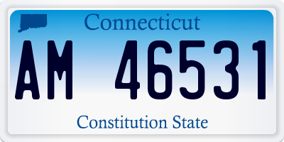 CT license plate AM46531
