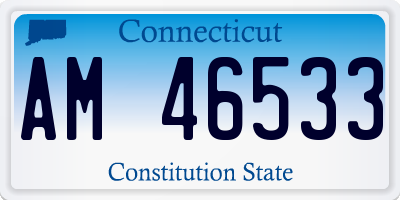 CT license plate AM46533
