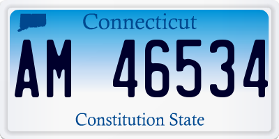 CT license plate AM46534