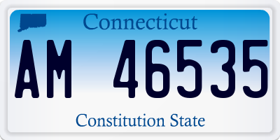 CT license plate AM46535
