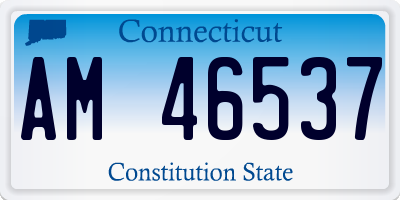 CT license plate AM46537