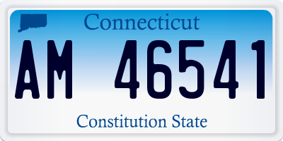 CT license plate AM46541