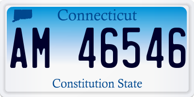 CT license plate AM46546