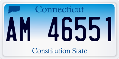 CT license plate AM46551