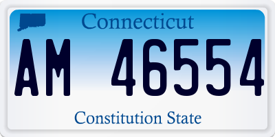 CT license plate AM46554