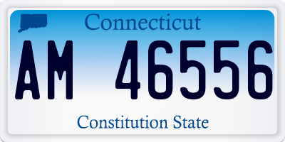 CT license plate AM46556