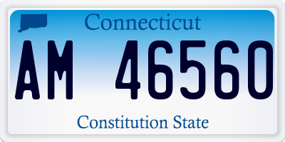 CT license plate AM46560