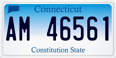 CT license plate AM46561