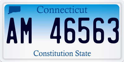 CT license plate AM46563