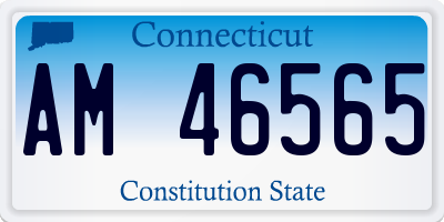 CT license plate AM46565