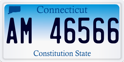 CT license plate AM46566