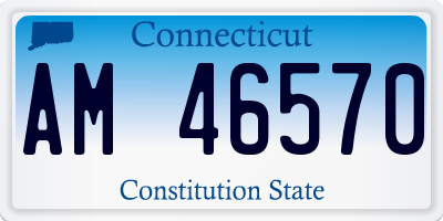 CT license plate AM46570