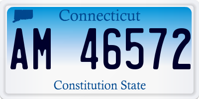 CT license plate AM46572