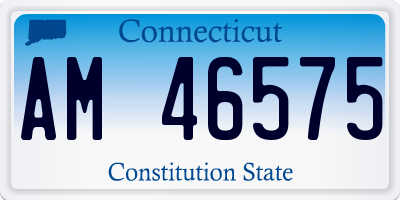 CT license plate AM46575