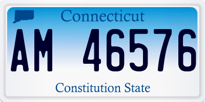 CT license plate AM46576