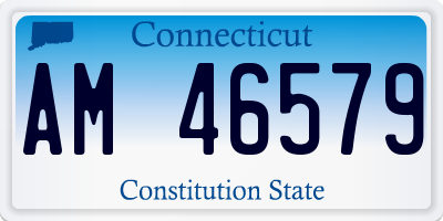 CT license plate AM46579