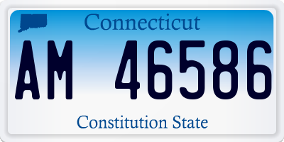CT license plate AM46586